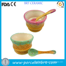 Nice Shaping Customized Ice Cream Bowl with Spoon